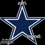 zari.'s Dallas Cowboys announcement temp meme