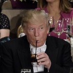 Trump straw template