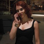 Black widow on the phone