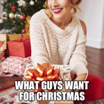 When you like Christmas to much | WHAT GUYS WANT FOR CHRISTMAS | image tagged in when you like christmas to much | made w/ Imgflip meme maker