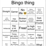 IHaveToBlink’s Bingo Thing meme