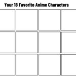 your 18 favorite anime chracters