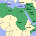 israel and arab world map