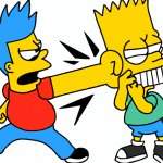 bart simpson punching someone