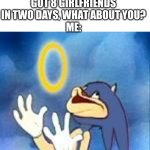 I repel women and scared of them | BRO: YO I JUST GOT 8 GIRLFRIENDS IN TWO DAYS, WHAT ABOUT YOU?
ME: | image tagged in joyful sonic | made w/ Imgflip meme maker
