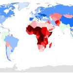 Map of countries by fertility rate