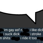 i'm gay asf speech bubble