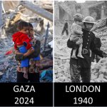 gaza bombing rubble london blitzkreig israel hamas