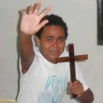 kid with a crucifix template