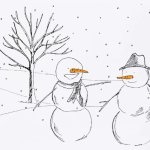 Snowmen talking template