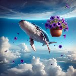 Whale and petunia pot falls from the sky