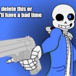 Sans with a gun