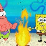 Spongebob Fire Underwater template