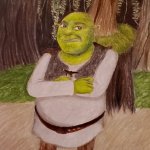 Shrek drawing meme
