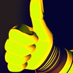 Thumbs up, yellow