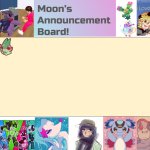 Moon's Announcement Board! meme