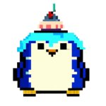 Cute silly penguin template