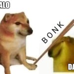 Dallas Bonkboys | BUFFALO; DALLAS | image tagged in doge bonk,dallas,buffalo,bills,cowboys,nfl | made w/ Imgflip meme maker