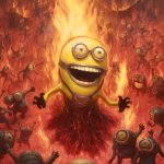 Word of the Day “S” | Sanguine; Adjective
1. Optimistic or positive, especially in an apparently bad or difficult situation.
Noun
1. A blood-red colour. | image tagged in minions,memes,word of the day,cheering minions,hell | made w/ Imgflip meme maker