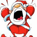 Santa Claus gritando, se acerca la nadidad