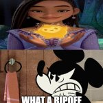 mickey mouse hates asha | WHAT A RIPOFF | image tagged in mickey mouse hates,mickey mouse,disney,ripoff,trash | made w/ Imgflip meme maker