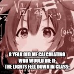 Ong | 8 YEAR OLD ME CALCULATING WHO WOULD DIE IF THE LIGHTS FELL DOWN IN CLASS: | image tagged in gifs,relatable | made w/ Imgflip video-to-gif maker