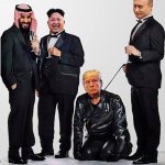 Dictators MBS, Kim, Putin and their pet clown Trump meme
