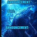 Godzilla announce