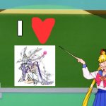 Sailor moon loves Angemon and Angewomon as a couple | I | image tagged in sailor moon chalkboard | made w/ Imgflip meme maker