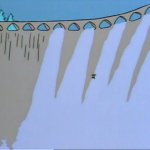 Milhouse Falling off dam