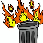 trash can fire