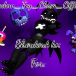 Shadow Toy Chica's First Shoutout Template meme