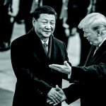 Xi Trump black and white Xi dominant