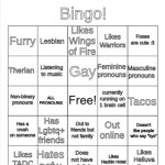 Frost the Therians bingo template