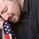 Patriotic Man Crying