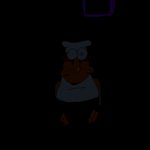 Peppino in title screen staring while lights off