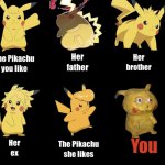 The pikachu she likes