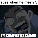 I'm completely calm | Bumblebee when he meets Stinger:; I’M COMPLETELY CALM!!! | image tagged in i'm completely calm,transformers,bumblebee | made w/ Imgflip meme maker