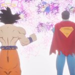 goku vs superman fist bump GIF Template