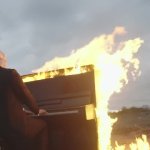Flaming Piano template