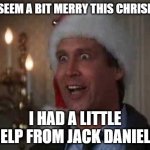 clark griswold | IF I SEEM A BIT MERRY THIS CHRISMAS; I HAD A LITTLE HELP FROM JACK DANIELS | image tagged in clark griswold | made w/ Imgflip meme maker