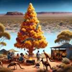 Australian outback christmas template