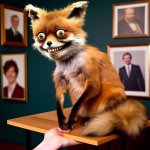 Taxidermy gone wrong fox 1