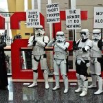 Stormtrooper protest