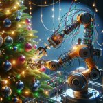 Robot creating Christmas treee using PLC