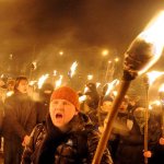 Torch lit mob, witch hunt, neo-nazi, white supremacist, terror