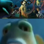 Carl talking to a fish meme