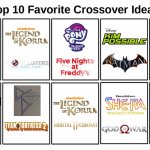 Top 10 Crossover Ideas (DD Edition) | image tagged in top 10 favorite crossover ideas | made w/ Imgflip meme maker