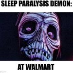When you see your sleep paralysis demon at Walmart | SLEEP PARALYSIS DEMON:; AT WALMART | image tagged in rat king,sleep paralysis | made w/ Imgflip meme maker