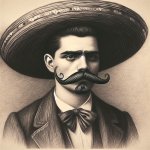 A man with a mustache wearing a sombrero.